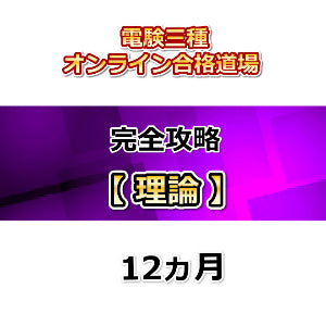 電験三種オンライン合格道場　完全攻略　理論　12カ月